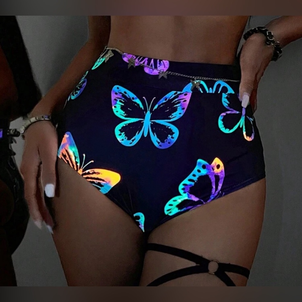 UV Reactive Butterfly Festival Bottoms